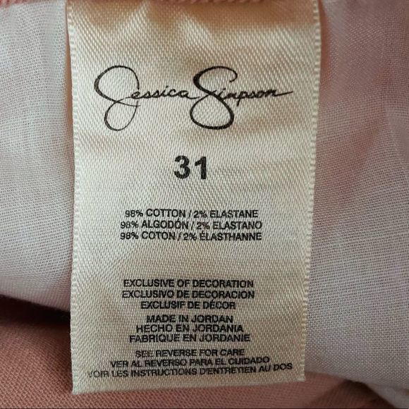 Jessica Simpson Forever Skinny Crop Jeans Peach Size 31 - Picture 7 of 9